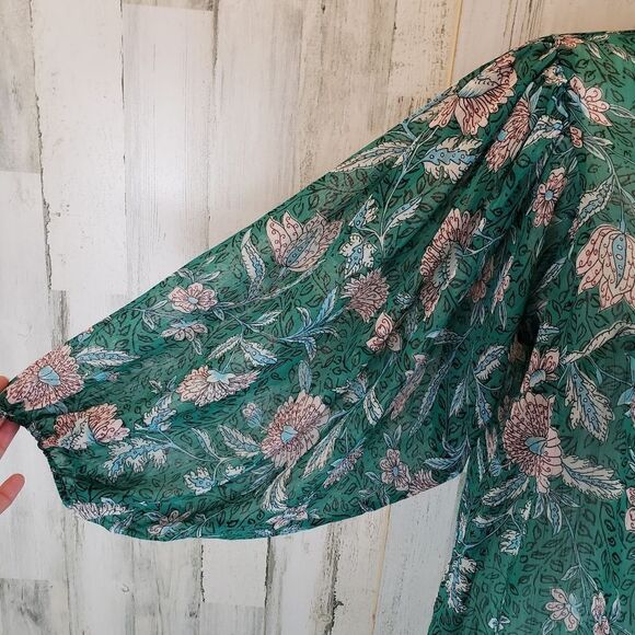 Torrid Floral Chiffon Lurex Top Sz 1X - Picture 4 of 11